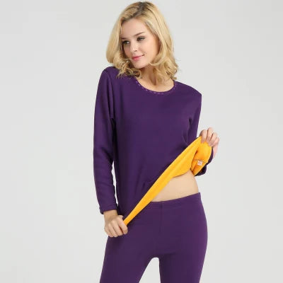 Premium Thermal Underwear Set - Fleece-Lined Long Johns for Men & Women