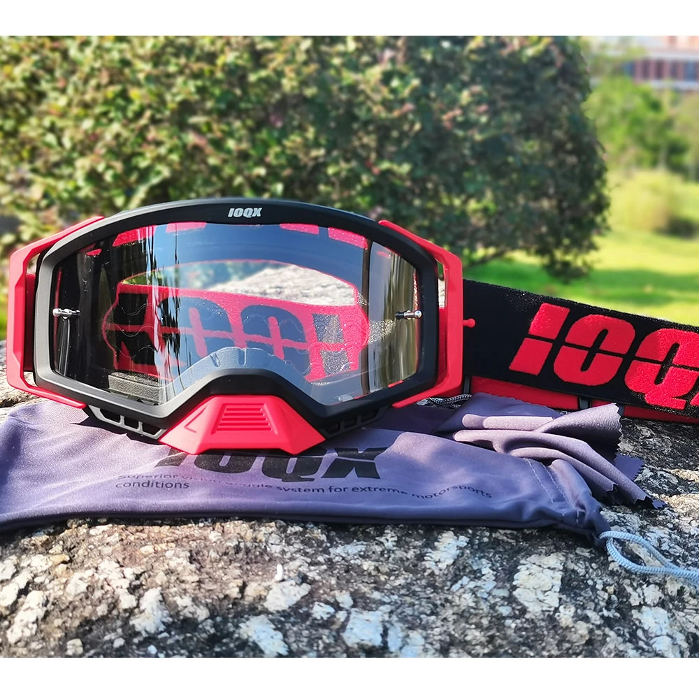IOQX Motorcycle Goggles - Anti-Fog Safety Eyewear for Motocross & Riding
