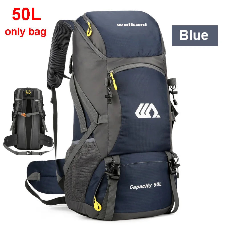50L Large Capacity Travel Backpack - Waterproof Hiking Rucksack for Outdoor Adventures