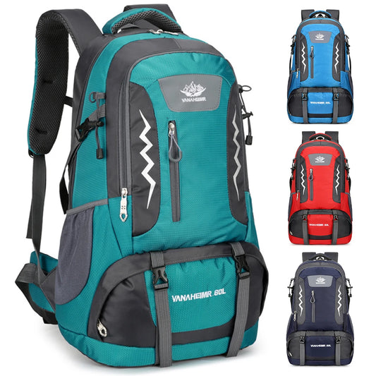 60L Water-Resistant Hiking Backpack - Professional Outdoor Camping Pack