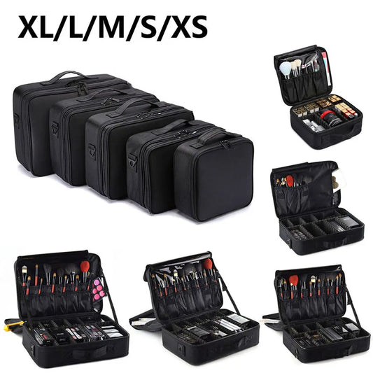 Professional Makeup Case - Large Capacity Travel Cosmetic Organizer