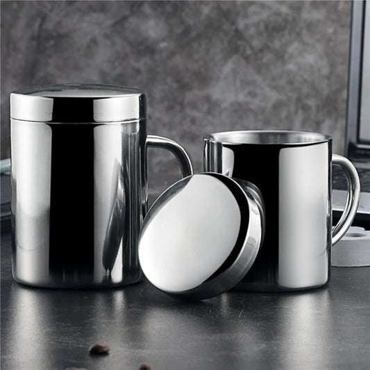 Insulated Stainless Steel Travel Mug with Lid - 320ml