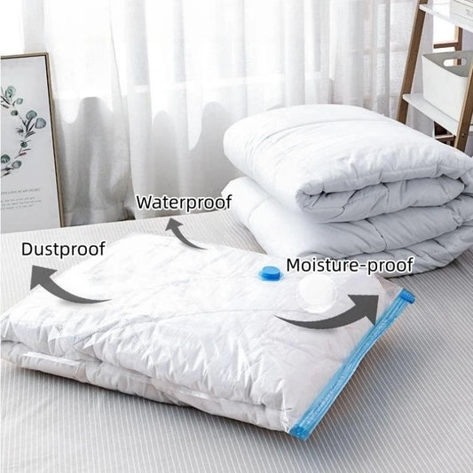 Vacuum Storage Bags with Pump - Space Saving Compression Bags for Clothes and Travel