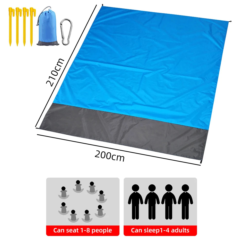 Premium Waterproof Beach Mat - Extra Large Camping Blanket