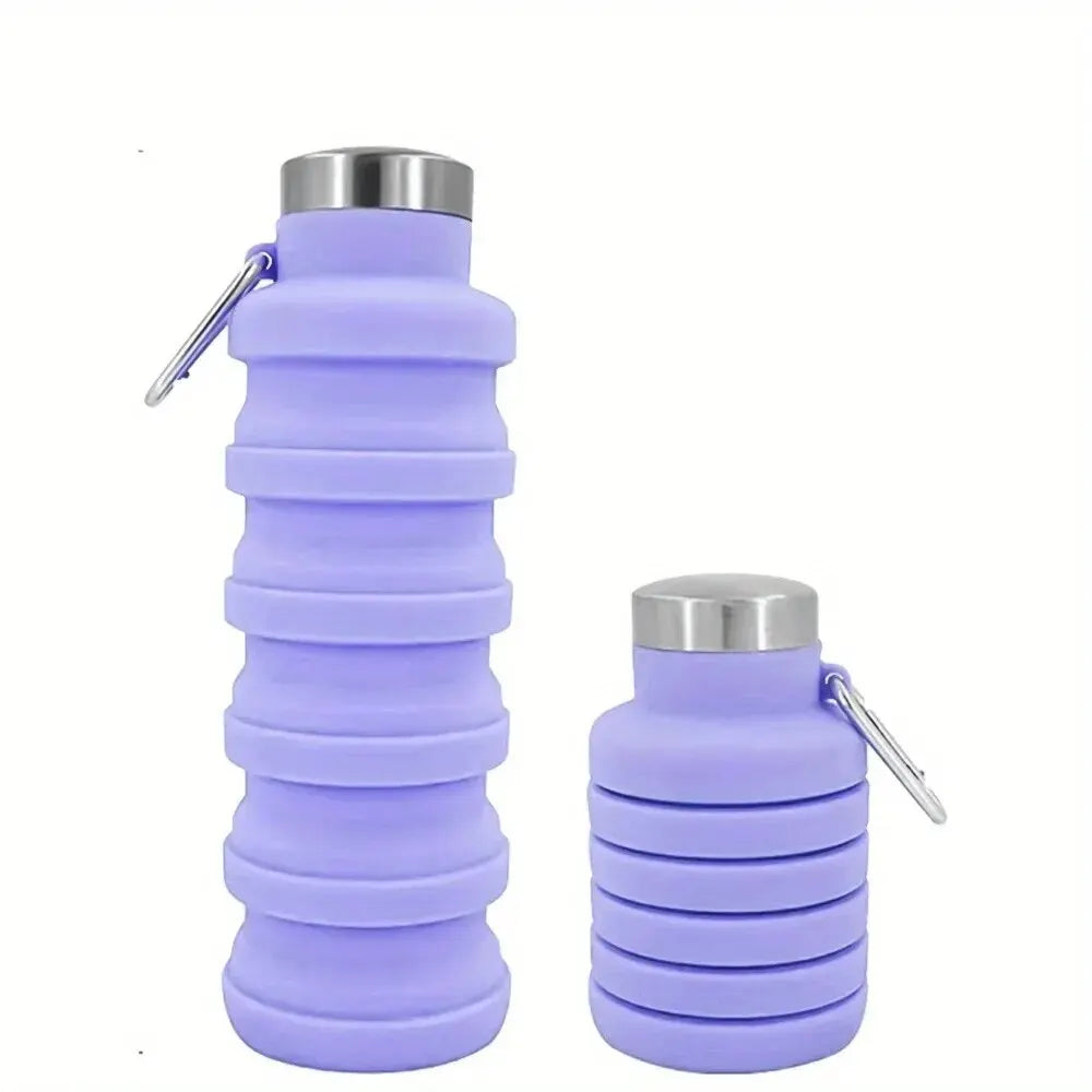 Collapsible Silicone Water Bottle - BPA Free Portable Hiking Cup