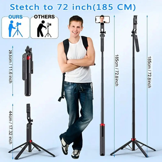 Professional Portable Camera Tripod with Wireless Remote - 360° Rotation
