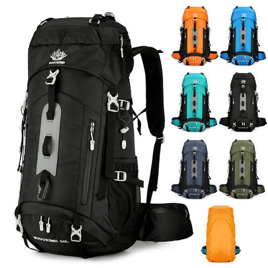 60L Waterproof Hiking Backpack - Large Capacity Mountaineering Pack
