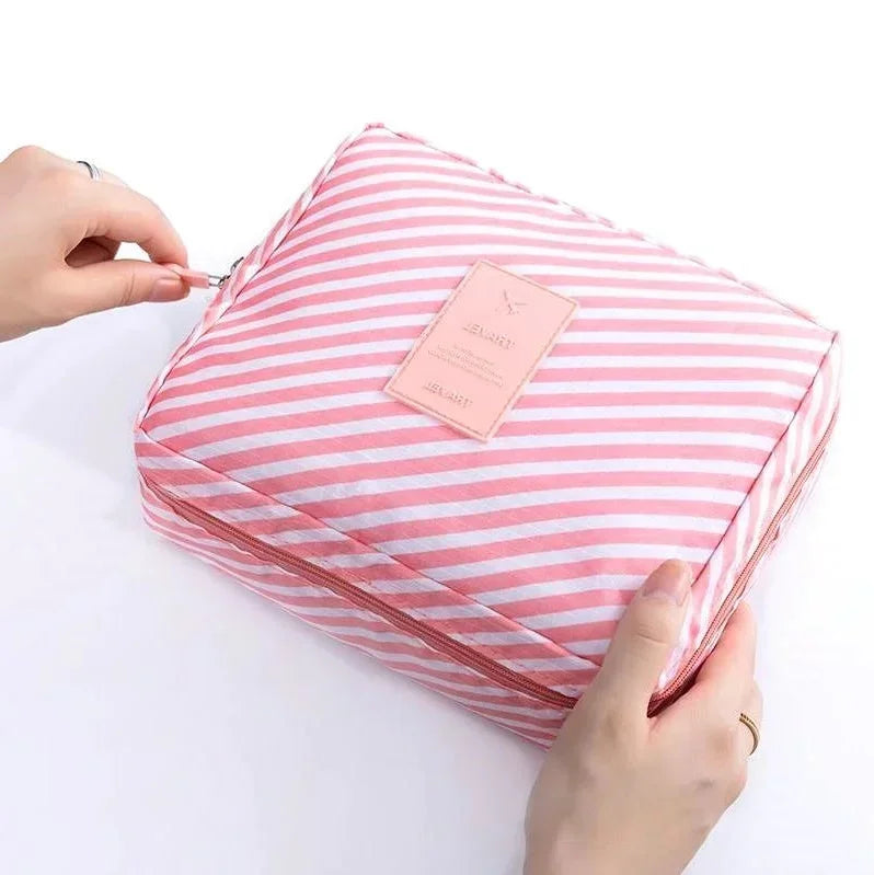 Waterproof Travel Cosmetic Organizer Bag - High Capacity Makeup Storage Case