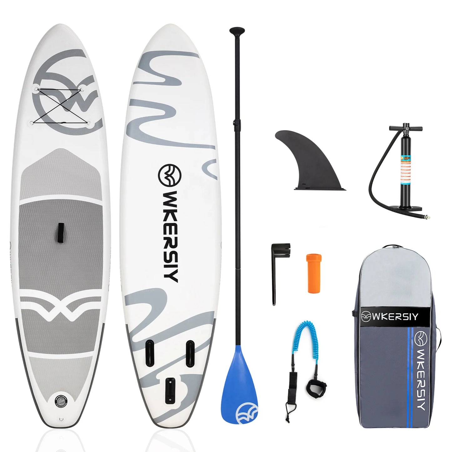 LinDo Inflatable Stand Up Paddle Board - Complete SUP Set with Paddle, Fin & Pump