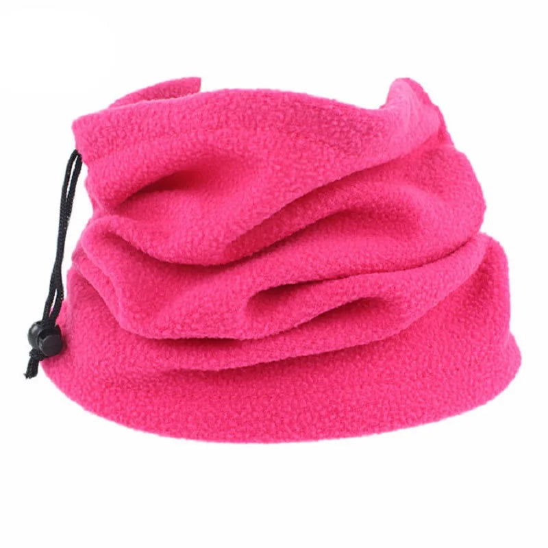 Polar Fleece Winter Neck Gaiter - Adjustable Windproof Face Mask