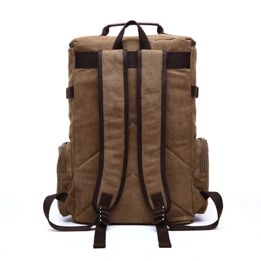 Vintage Canvas Backpack - Large Capacity Travel & Laptop Bag