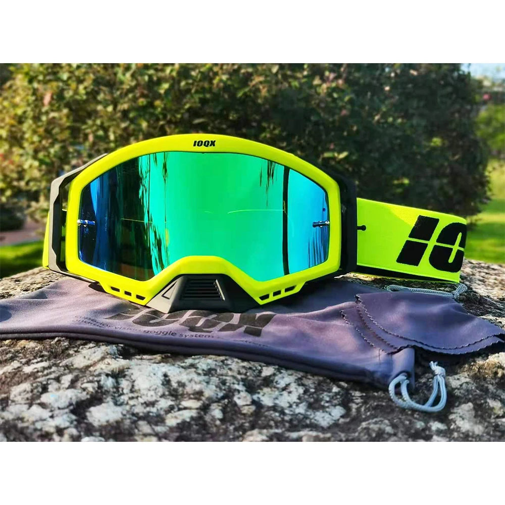 IOQX Motorcycle Goggles - Anti-Fog Safety Eyewear for Motocross & Riding