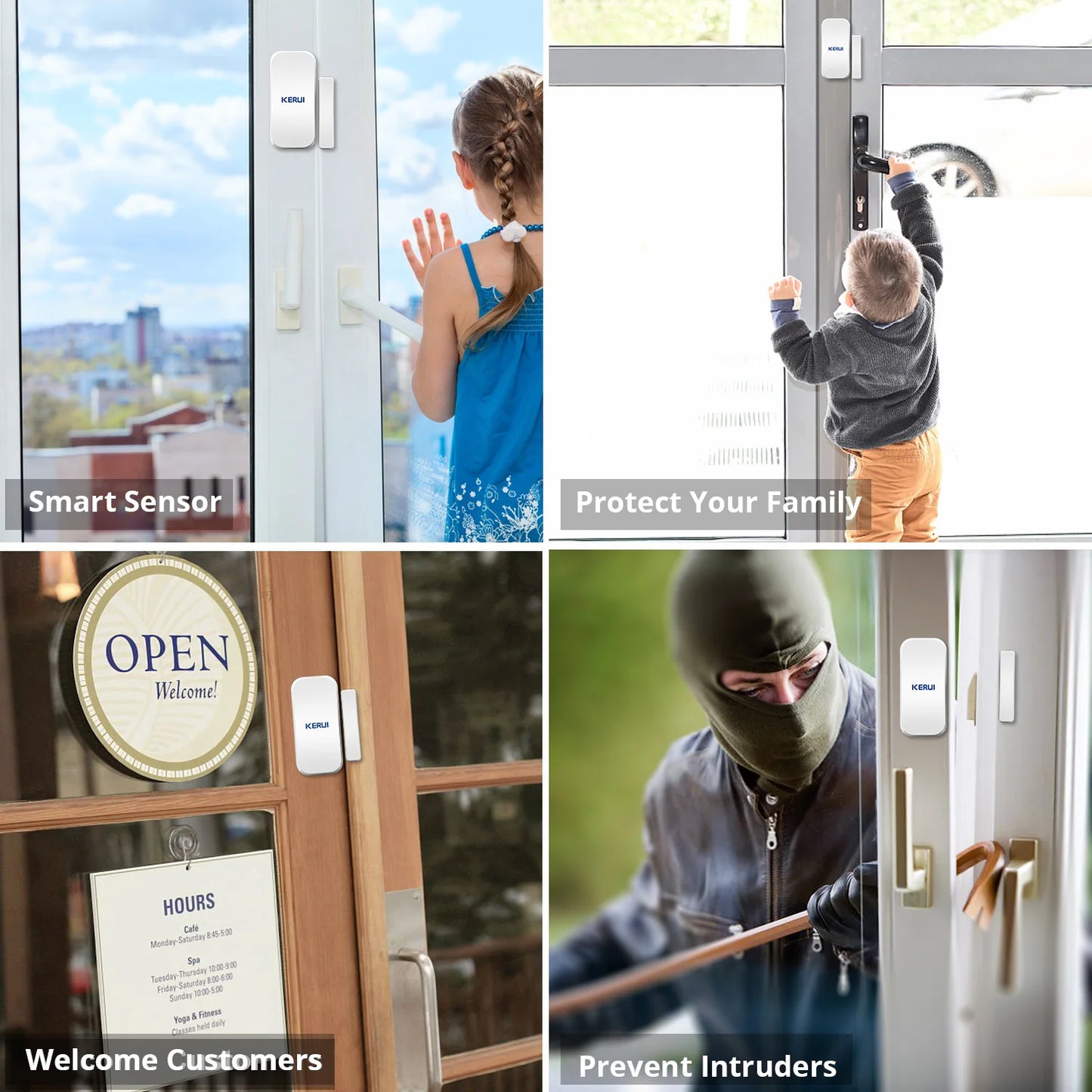 KERUI D025 Wireless Door and Window Sensor - 433MHz Security Detector