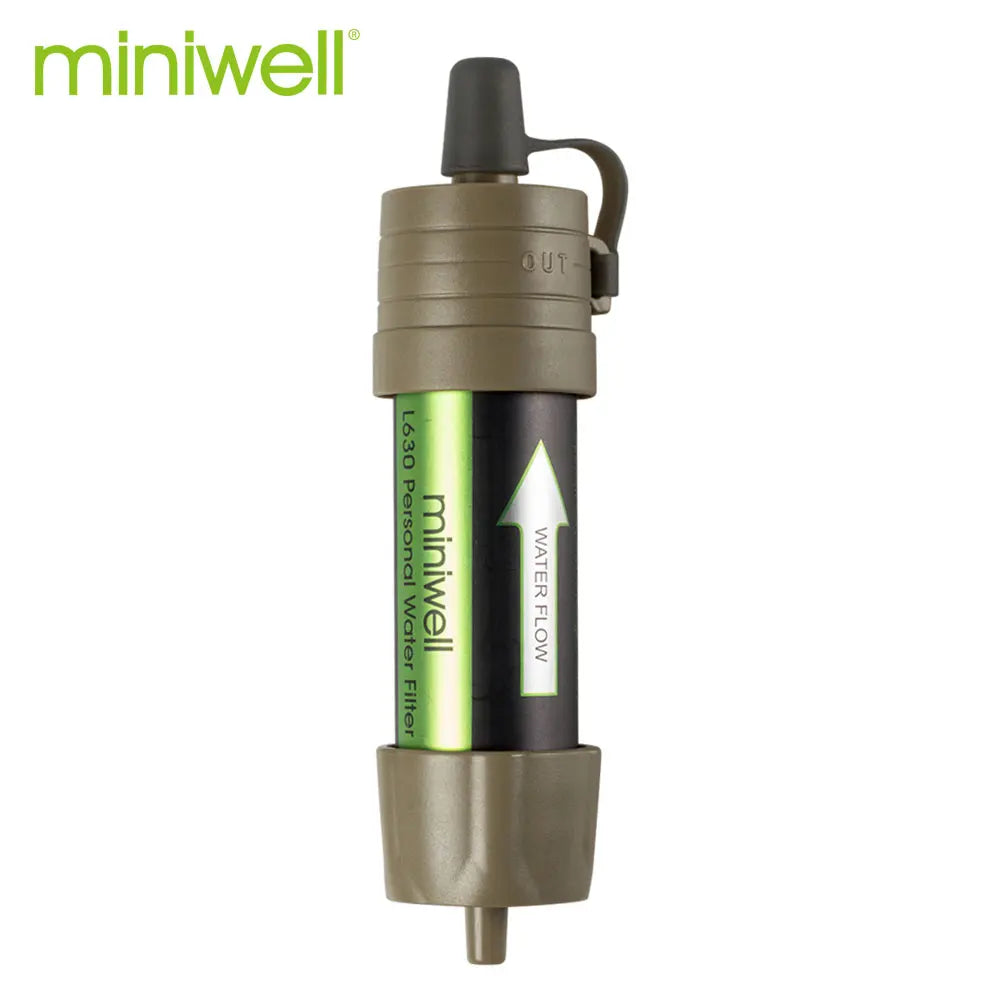 Miniwell L630 Portable Water Filter Straw - Emergency Survival Purification System for Camping & Outdoor Adventures