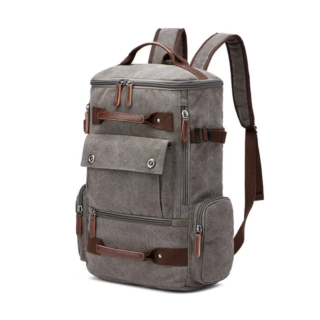 Vintage Canvas Backpack - Large Capacity Travel & Laptop Bag