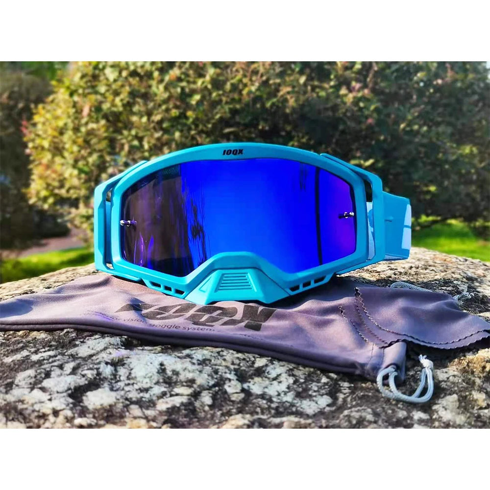 IOQX Motorcycle Goggles - Anti-Fog Safety Eyewear for Motocross & Riding