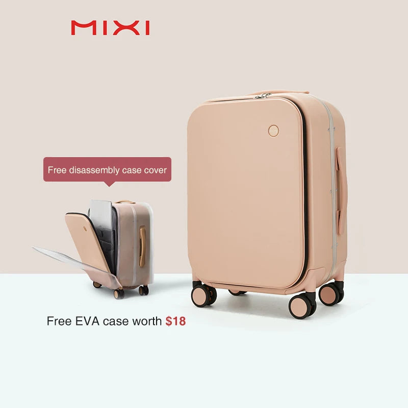 Mixi Aluminum Frame Rolling Suitcase - Premium Carry-On Luggage