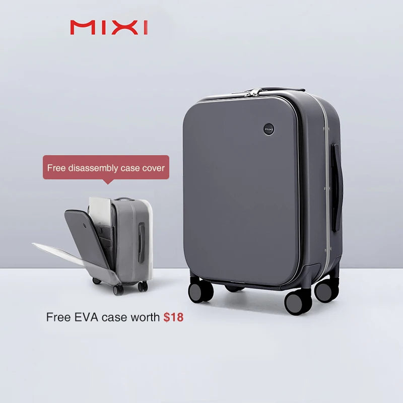 Mixi Aluminum Frame Rolling Suitcase - Premium Carry-On Luggage