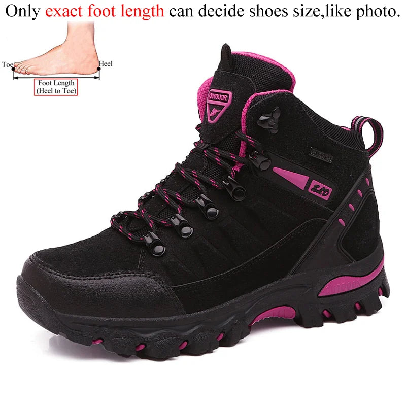 Women's Waterproof Hiking Boots - Breathable Ankle Support Trekking Shoes