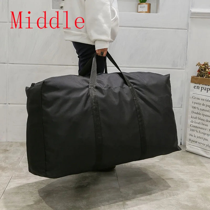 Large Capacity Foldable Travel Duffle Bag - Lightweight Oxford Weekender
