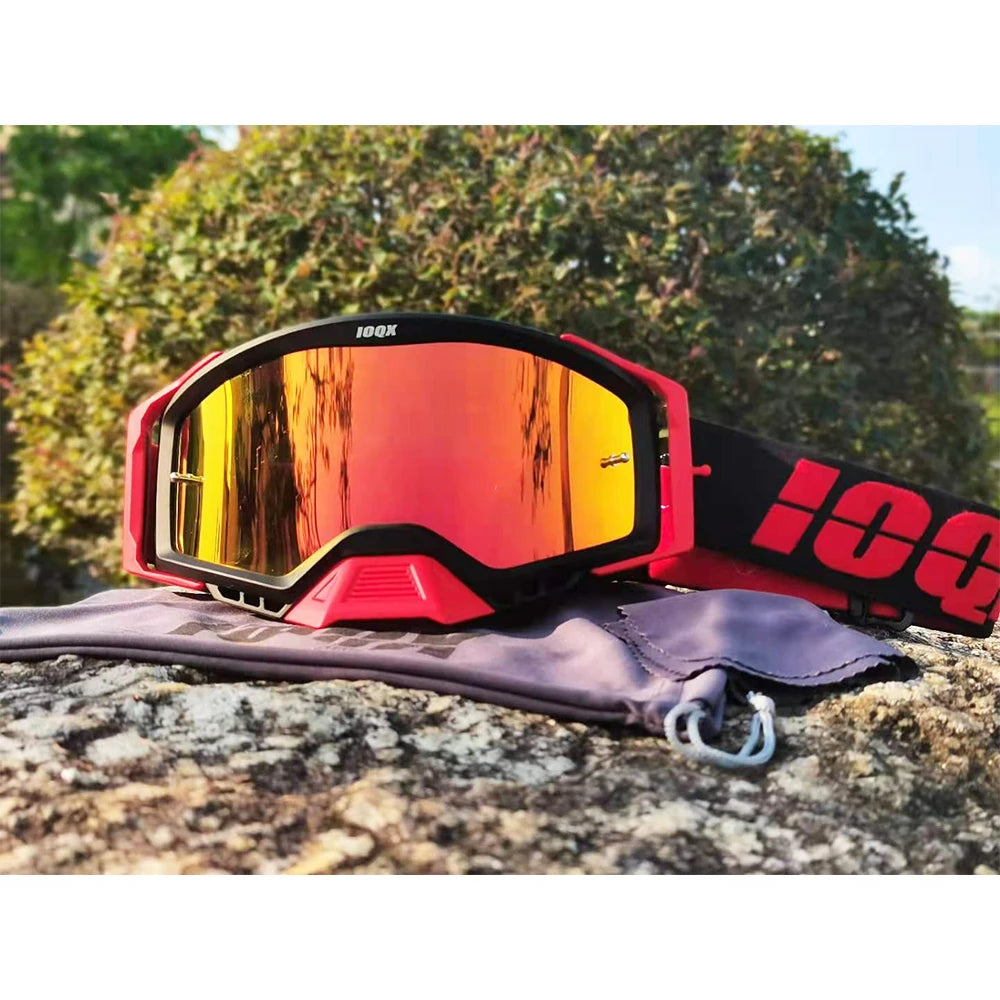 IOQX Motorcycle Goggles - Anti-Fog Safety Eyewear for Motocross & Riding