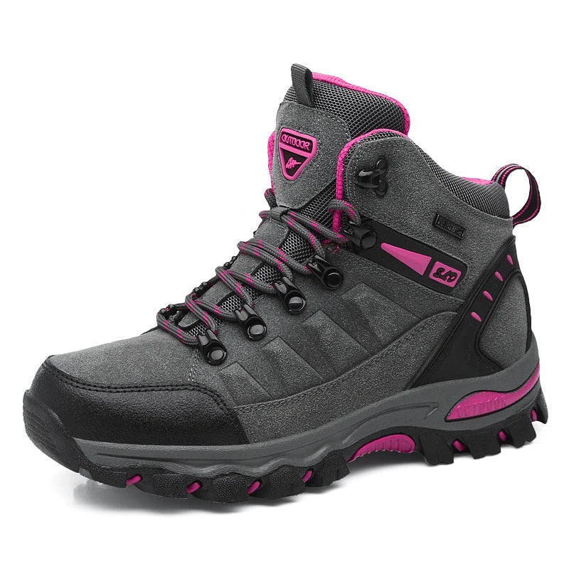 Women's Waterproof Hiking Boots - Breathable Ankle Support Trekking Shoes