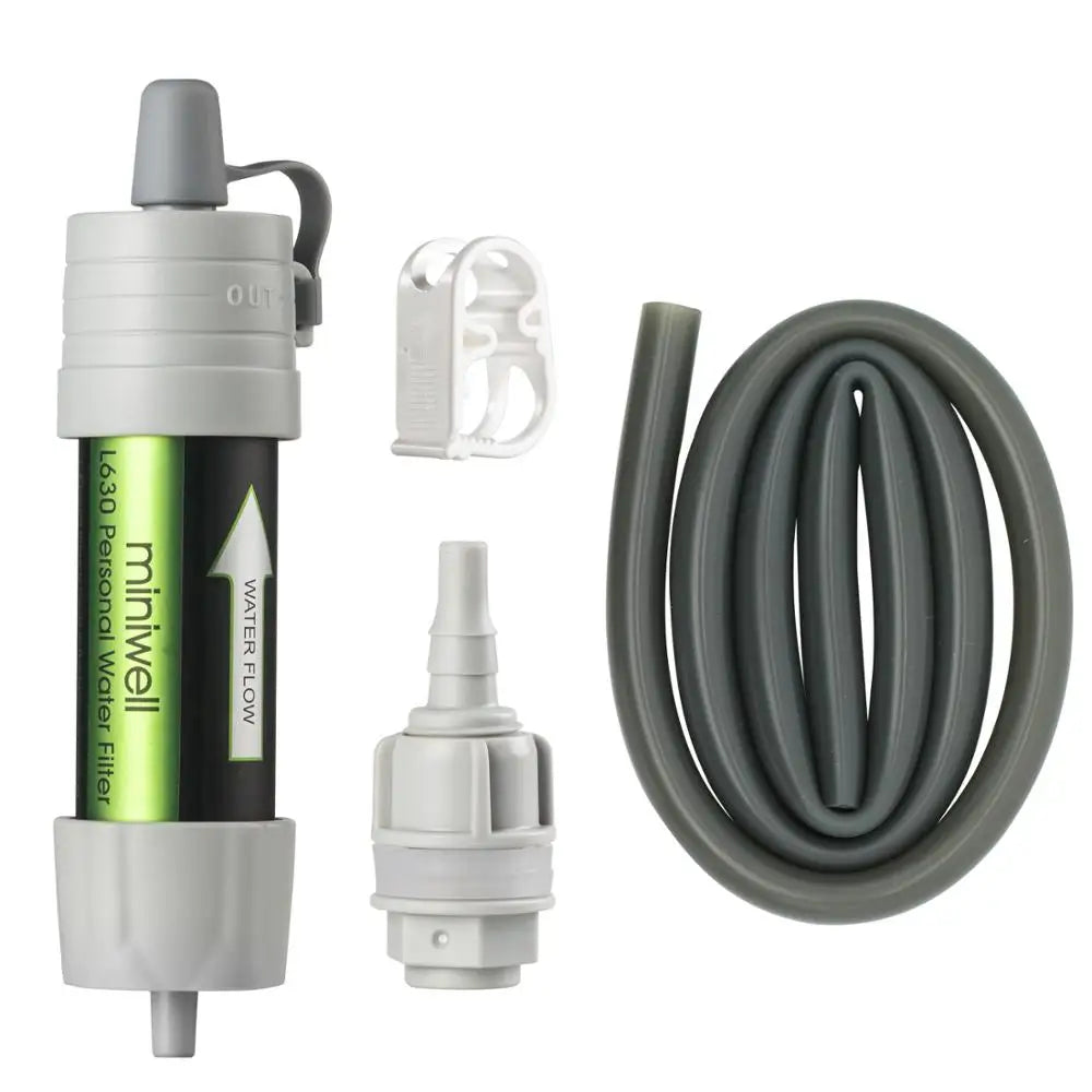 Miniwell L630 Portable Water Filter Straw - Emergency Survival Purification System for Camping & Outdoor Adventures