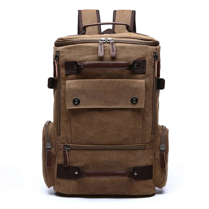 Vintage Canvas Backpack - Large Capacity Travel & Laptop Bag