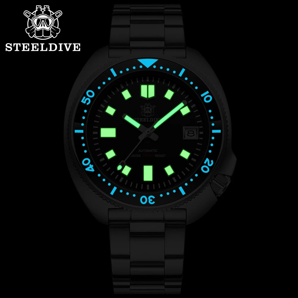 Steeldive SD1970 Professional Dive Watch - 200M Water Resistant with NH35 Movement