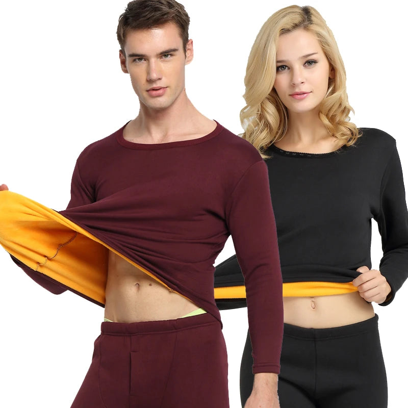 Premium Thermal Underwear Set - Fleece-Lined Long Johns for Men & Women
