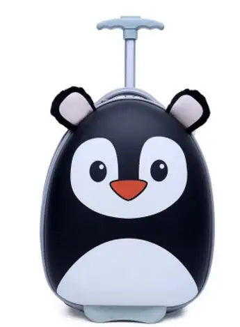 Kids Rolling Suitcase - Cartoon Design Travel Luggage for Children