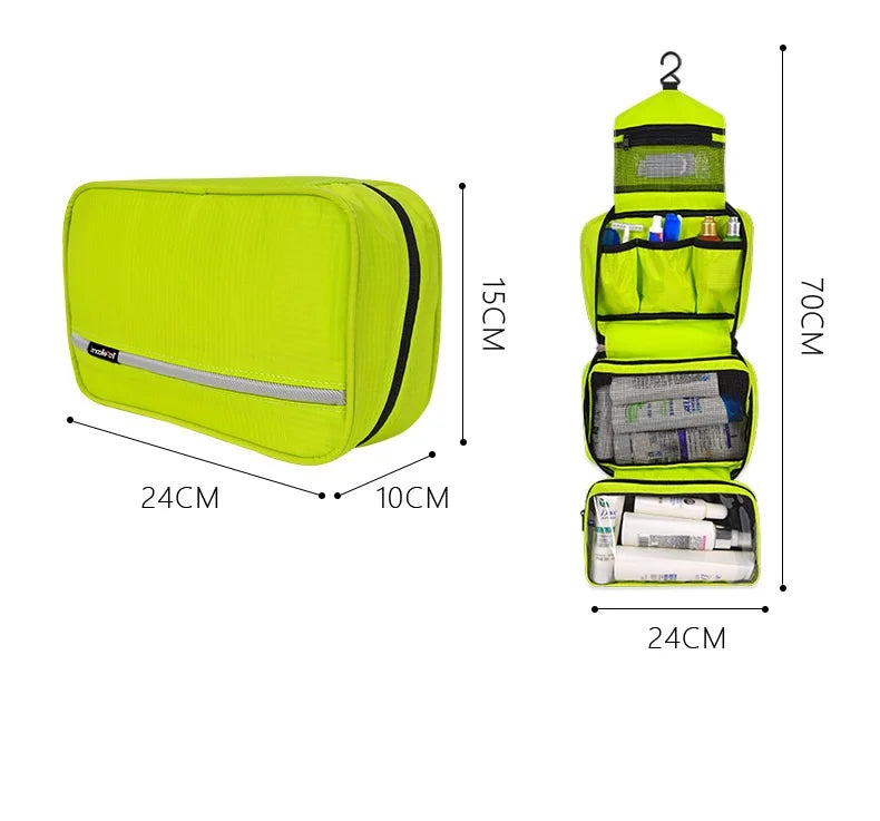 Premium Waterproof Travel Cosmetic Organizer - Large Capacity Toiletry Bag
