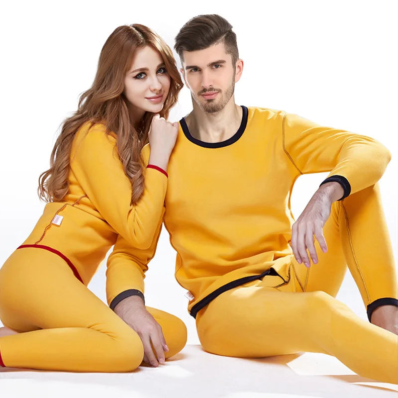 Premium Thermal Underwear Set - Fleece-Lined Long Johns for Men & Women