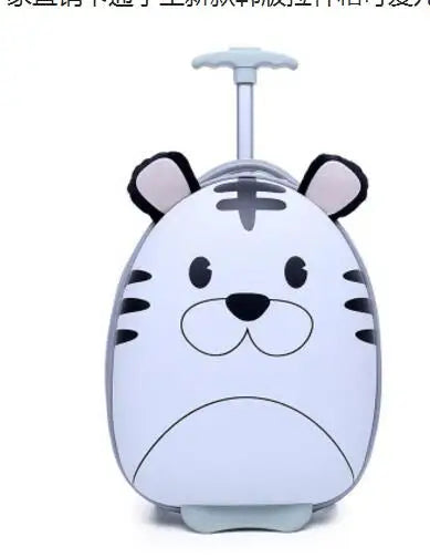 Kids Rolling Suitcase - Cartoon Design Travel Luggage for Children