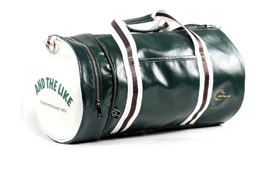 Premium PU Leather Sports Gym Bag with Shoe Compartment - 20-35L Travel Duffel