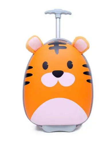 Kids Rolling Suitcase - Cartoon Design Travel Luggage for Children