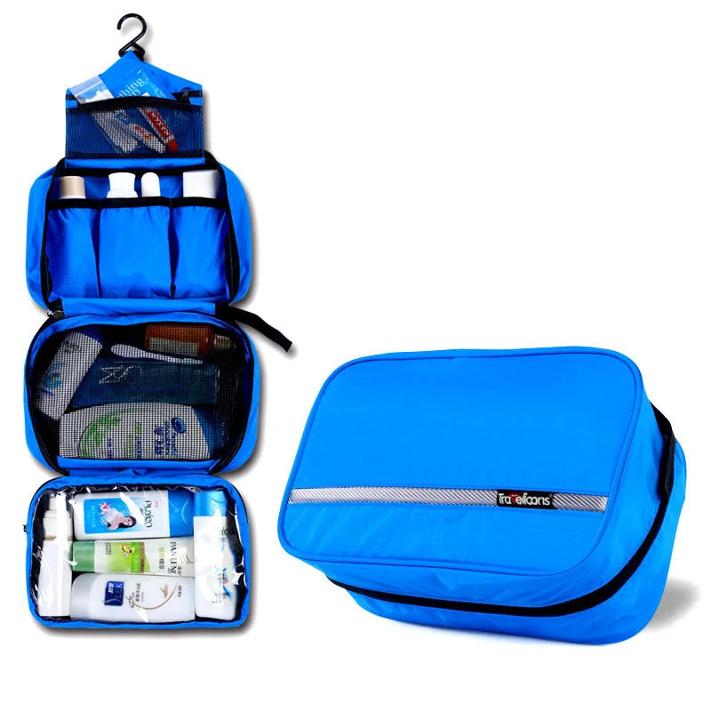 Premium Waterproof Travel Cosmetic Organizer - Large Capacity Toiletry Bag