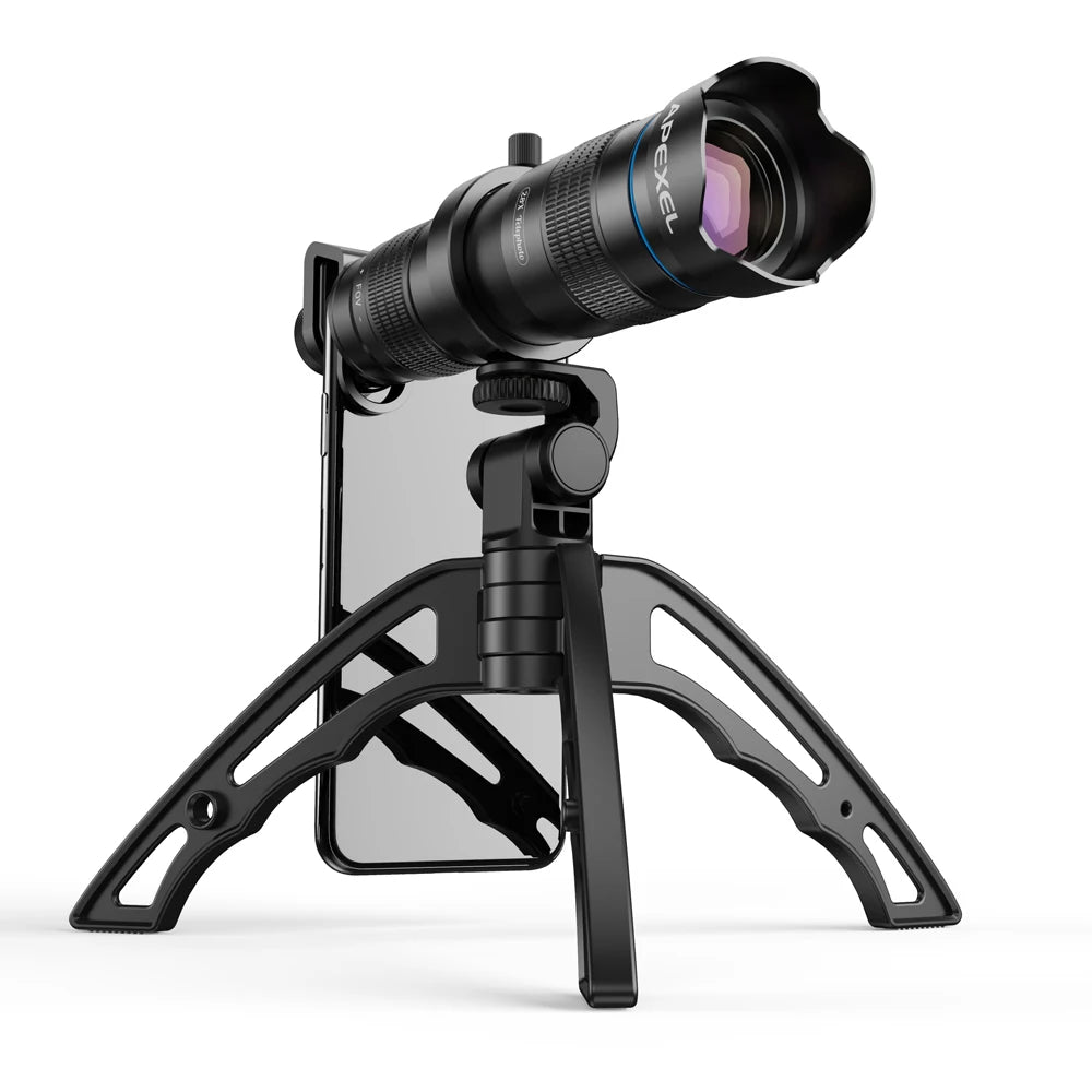 APEXEL 28X HD Telephoto Zoom Lens with Mini Tripod for Smartphones