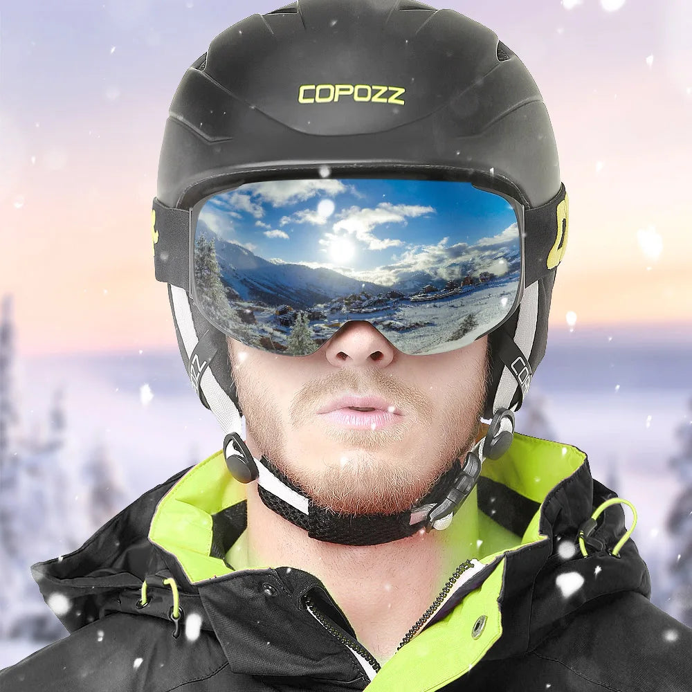 COPOZZ Magnetic Ski Goggles - UV400 Protection with Quick-Change Lens System