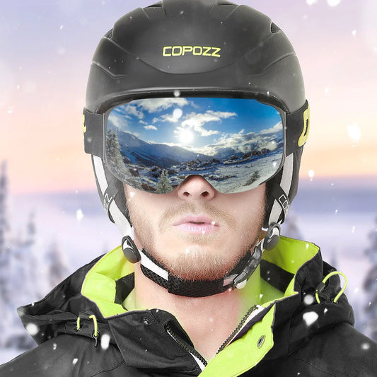 COPOZZ Magnetic Ski Goggles - UV400 Protection with Quick-Change Lens System