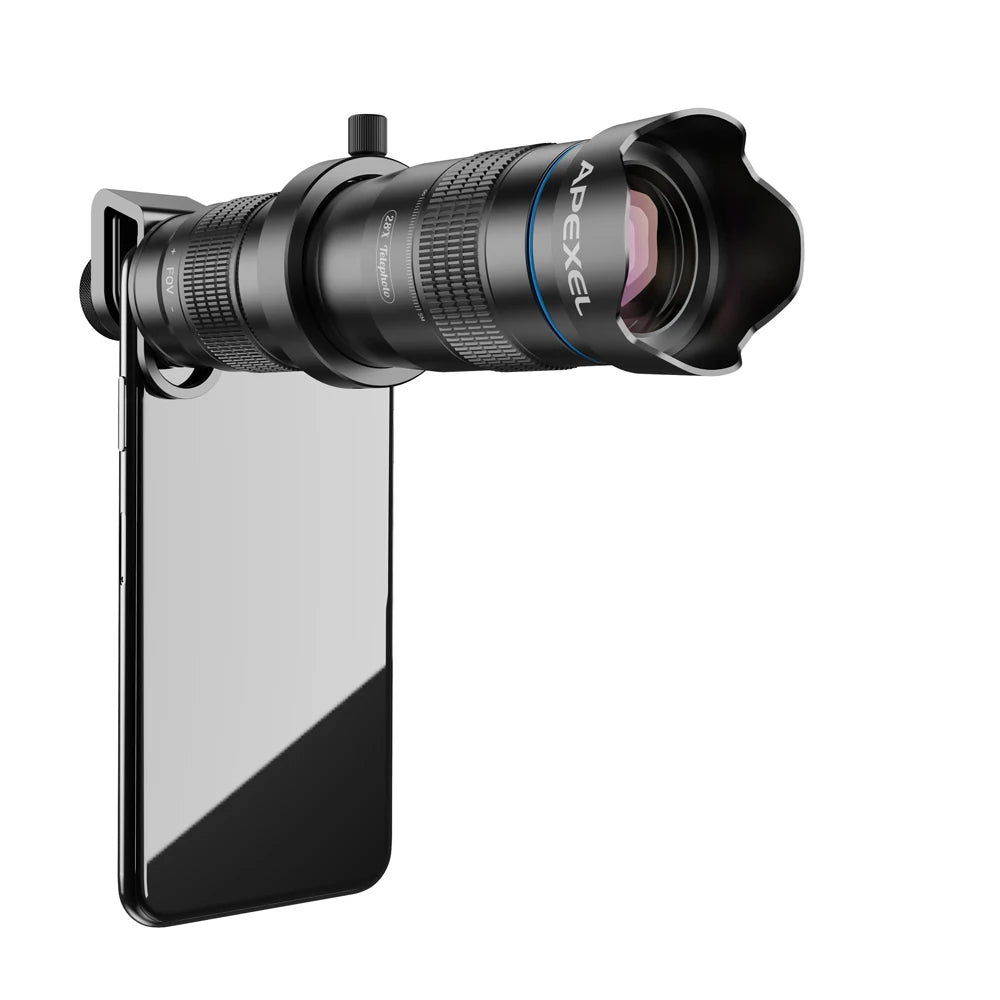 APEXEL 28X HD Telephoto Zoom Lens with Mini Tripod for Smartphones