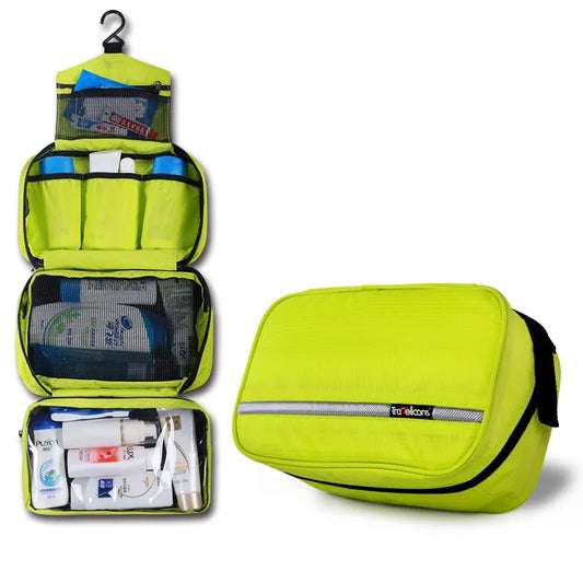 Premium Waterproof Travel Cosmetic Organizer - Large Capacity Toiletry Bag