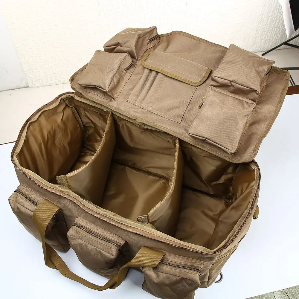 55L Tactical Duffel Backpack - Convertible Travel Gym Bag for Men & Women