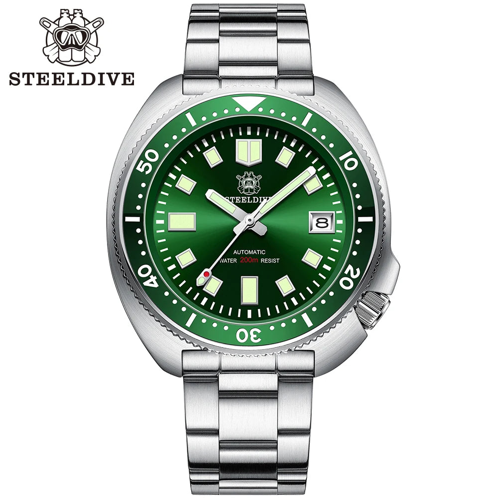 Steeldive SD1970 Professional Dive Watch - 200M Water Resistant with NH35 Movement