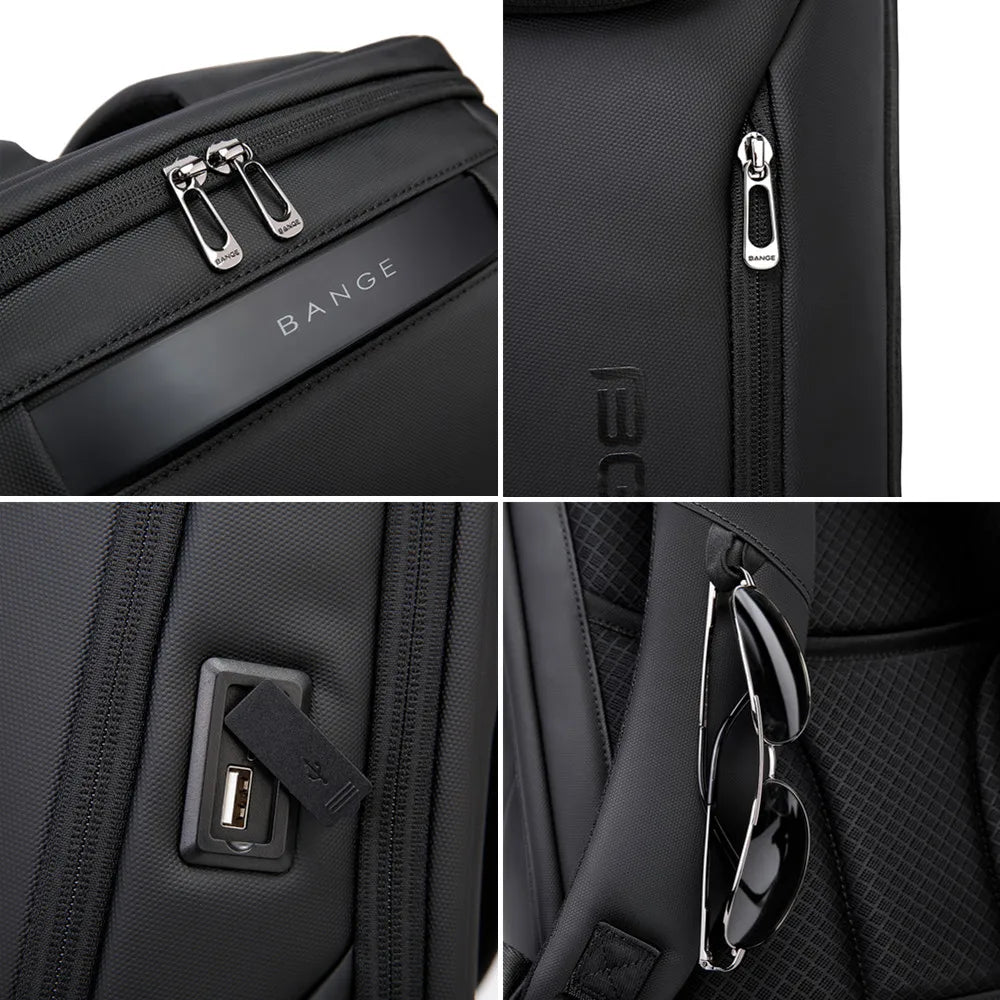 BANGE Professional 17" Laptop Backpack with USB Charging Port