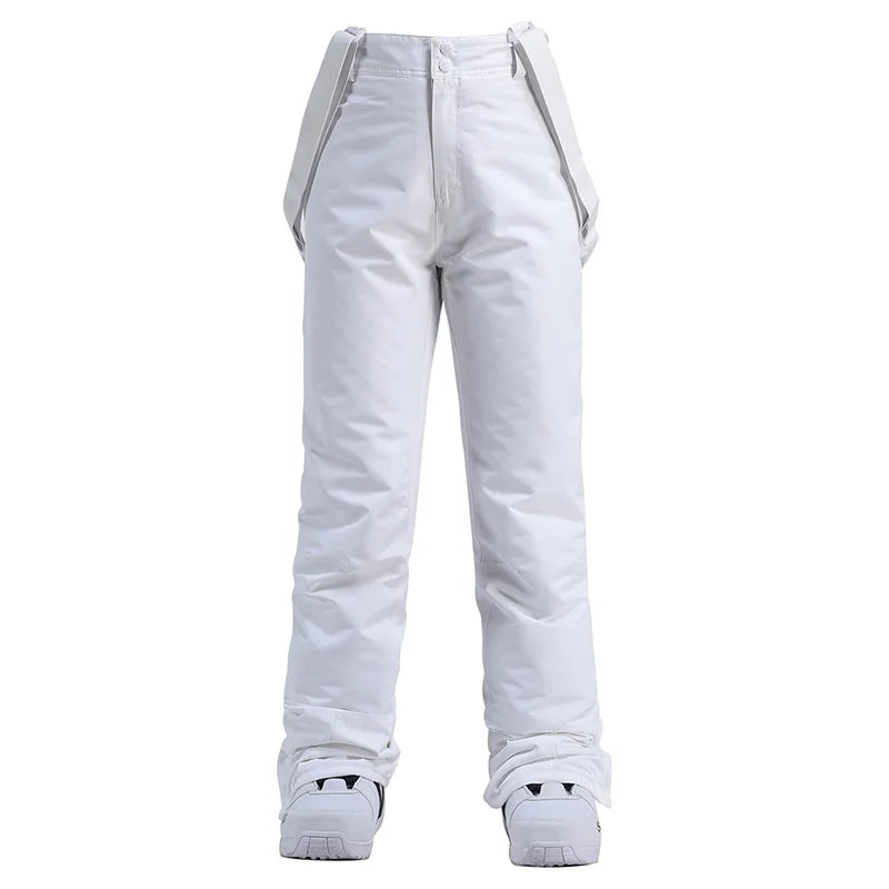 Premium Winter Ski Pants - Windproof Waterproof Suspender Snow Trousers