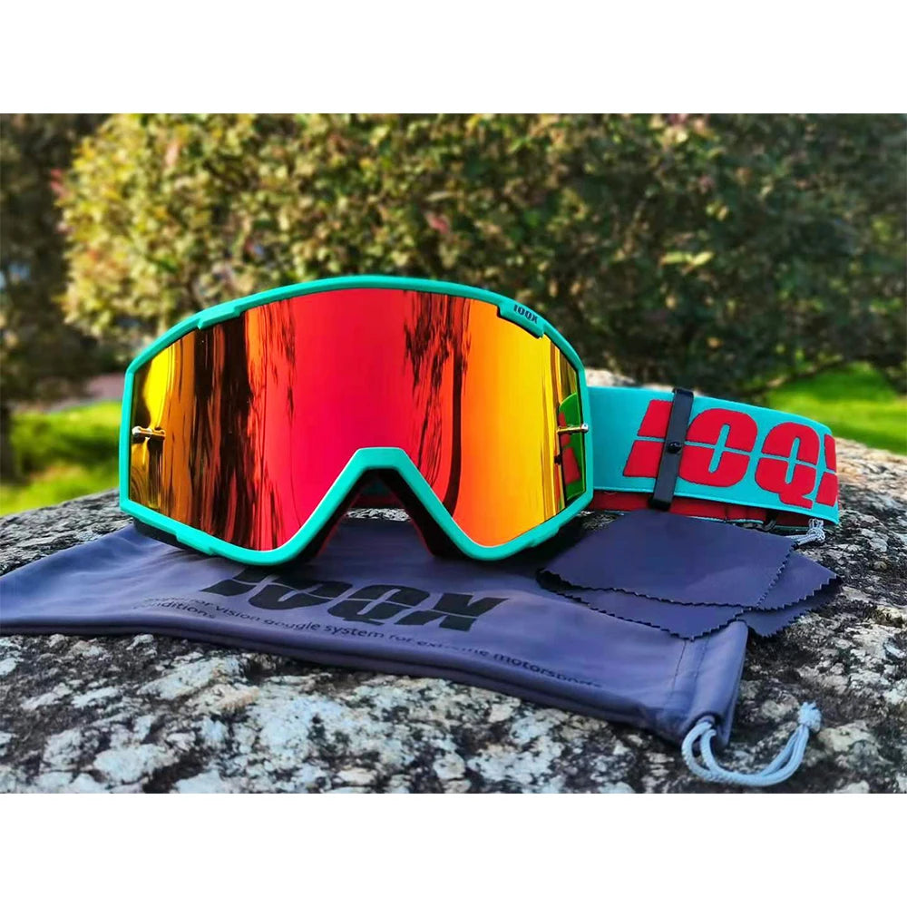 IOQX Motorcycle Goggles - Anti-Fog Safety Eyewear for Motocross & Riding