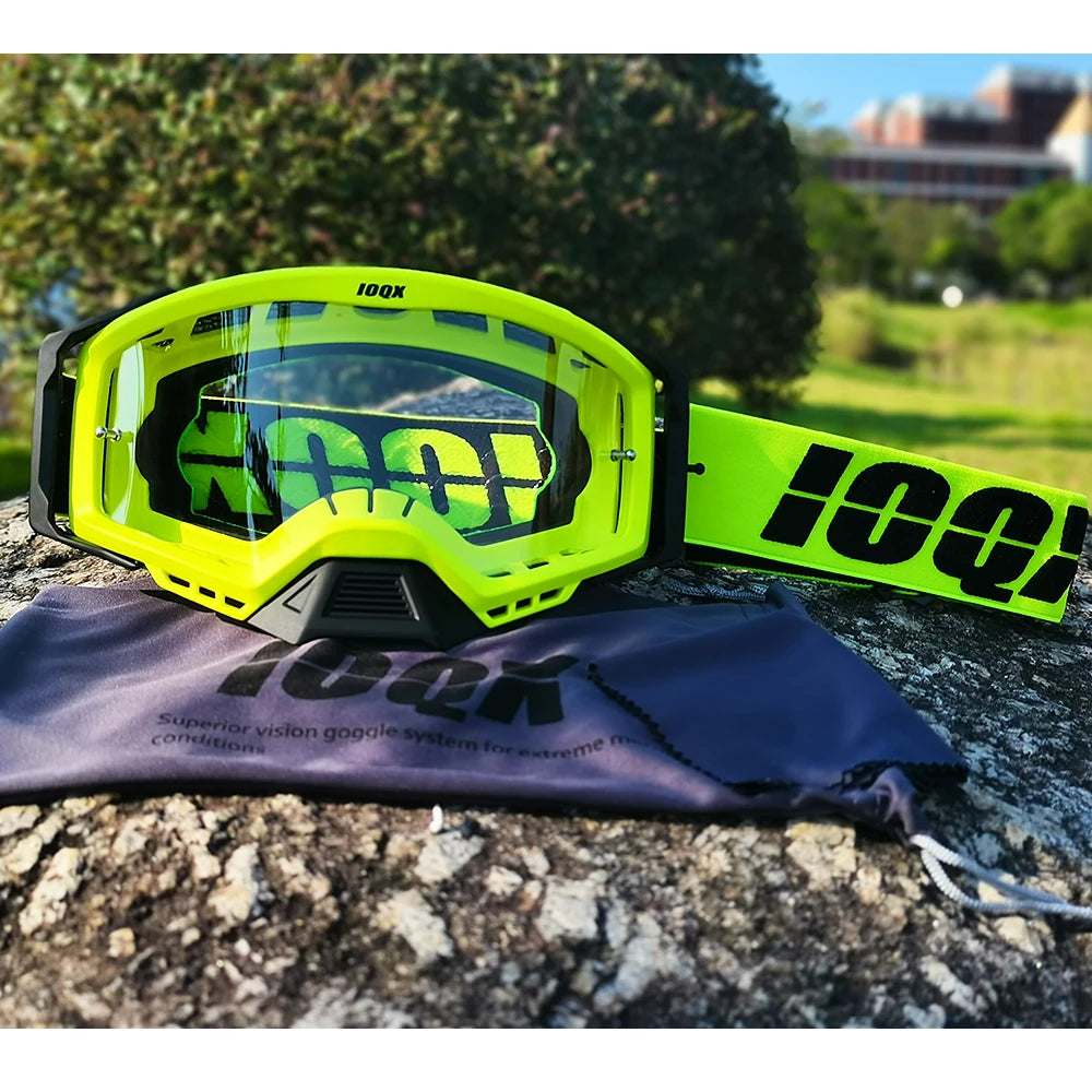 IOQX Motorcycle Goggles - Anti-Fog Safety Eyewear for Motocross & Riding