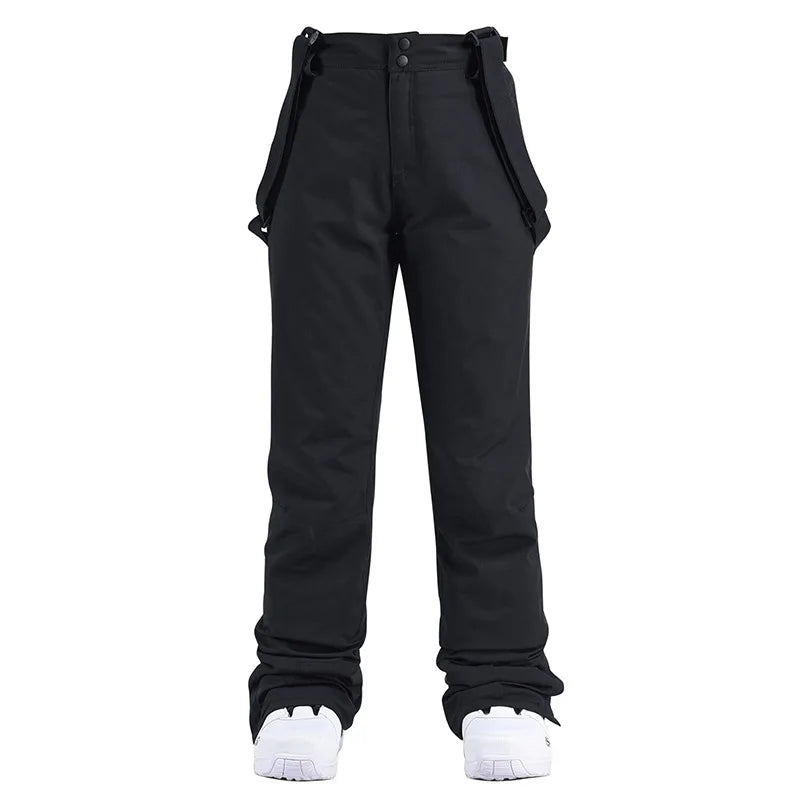 Premium Winter Ski Pants - Windproof Waterproof Suspender Snow Trousers