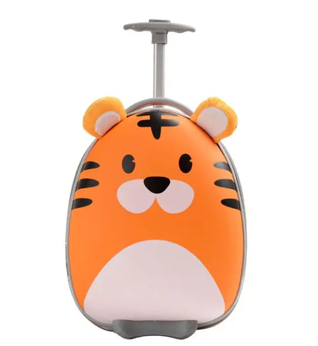 Kids Rolling Suitcase - Cartoon Design Travel Luggage for Children